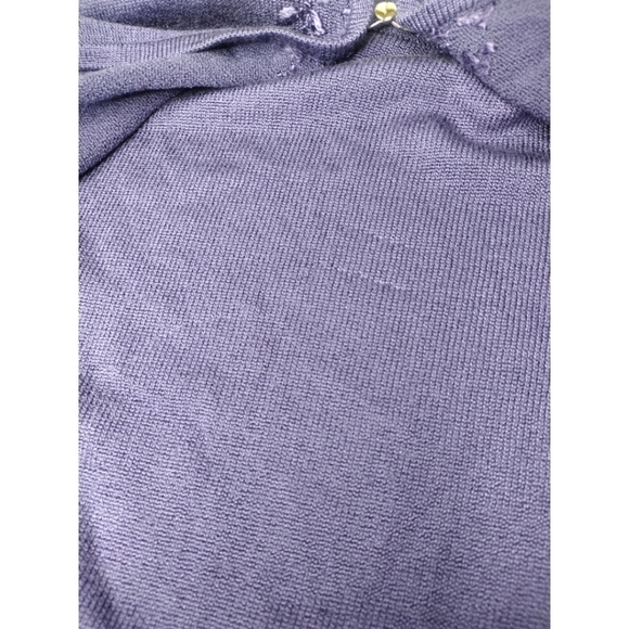 Sag Harbor purple top with attached cardigan look - Picture 5 of 11